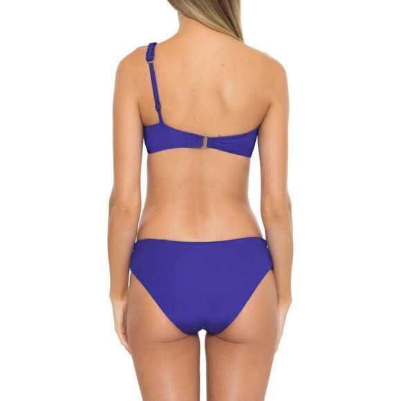 Becca by Rebecca Virtue Womens Bikini Bottom XS Purple Twist Detail Classic - Picture 4 of 6